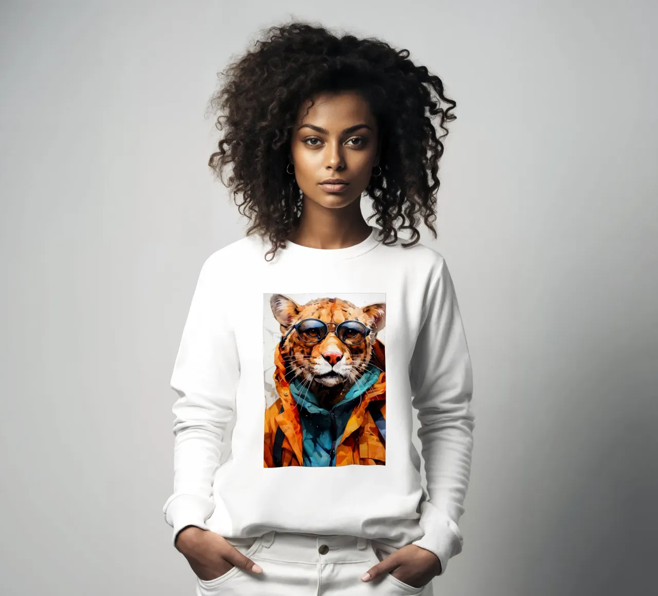 Arte animale del ghepardo felpa da Justyna Jaszke JBJart