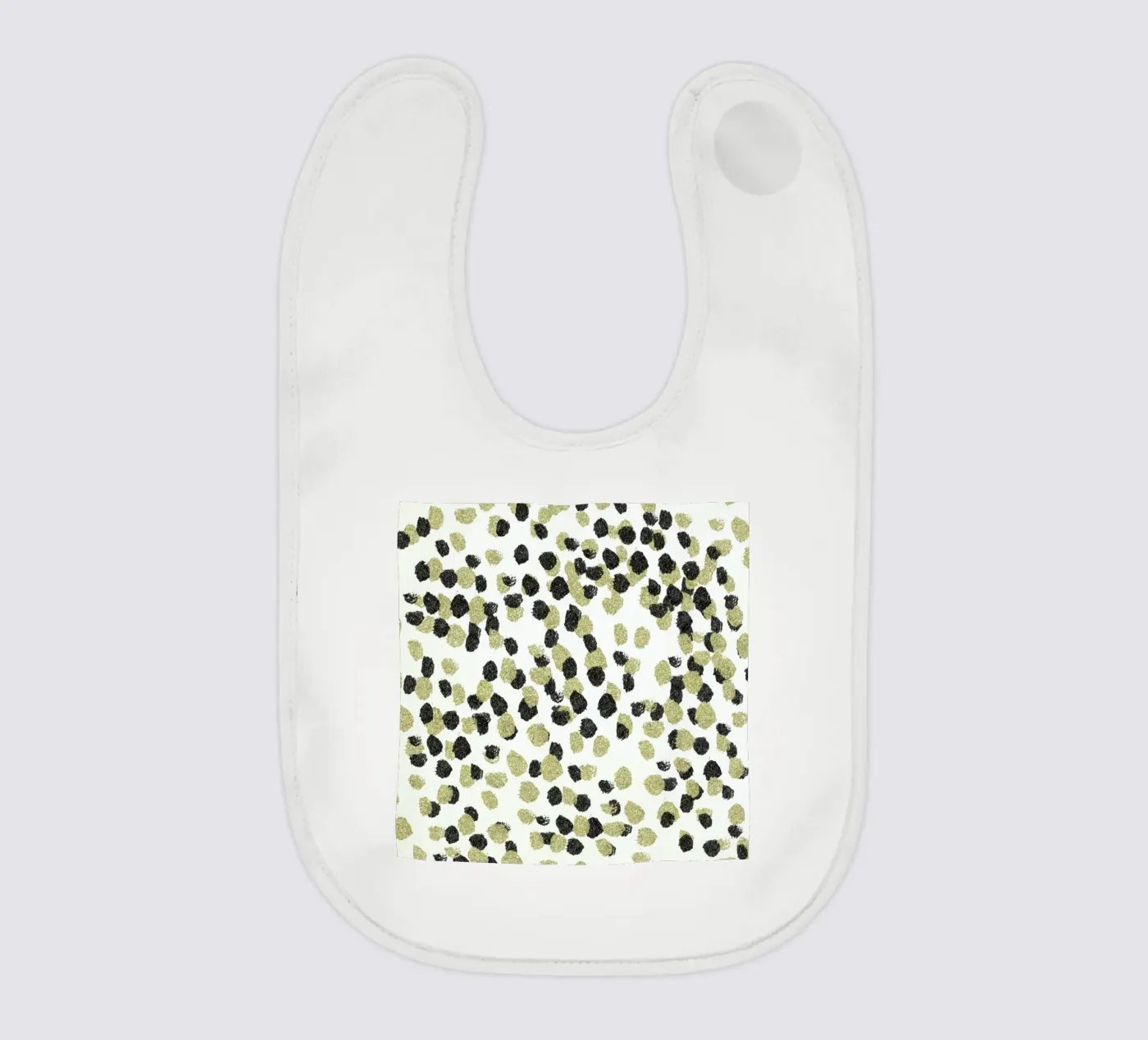 Leopard Glam baby bib by Leah Flores