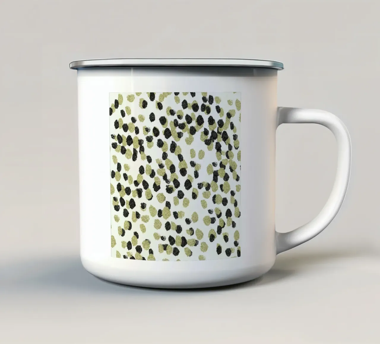 Leopard Glam tazza in smalto da Leah Flores