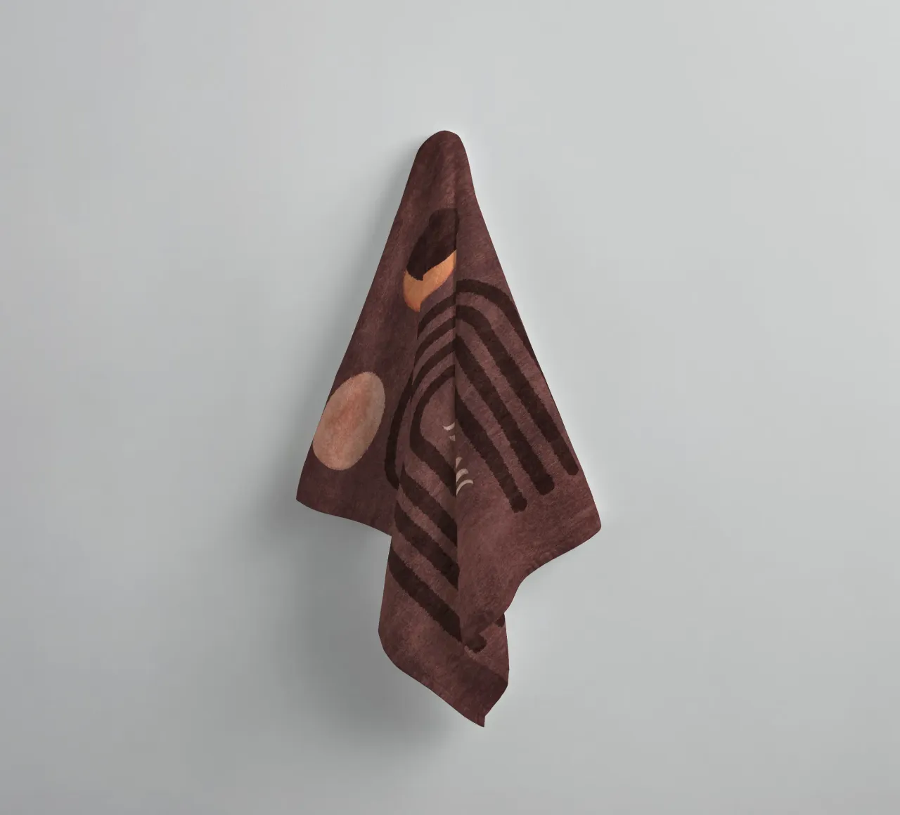 Emel Tunaboylu - Fase lunare Visne asciugamano da bagno da The Artcircle