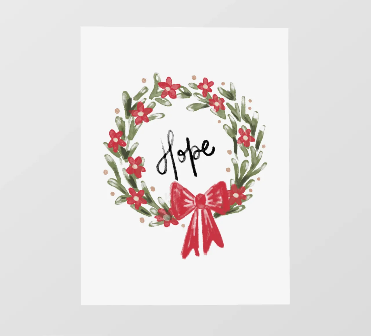 Hope - Christmas Wreath with Bow pellicola backlit da anisillustration