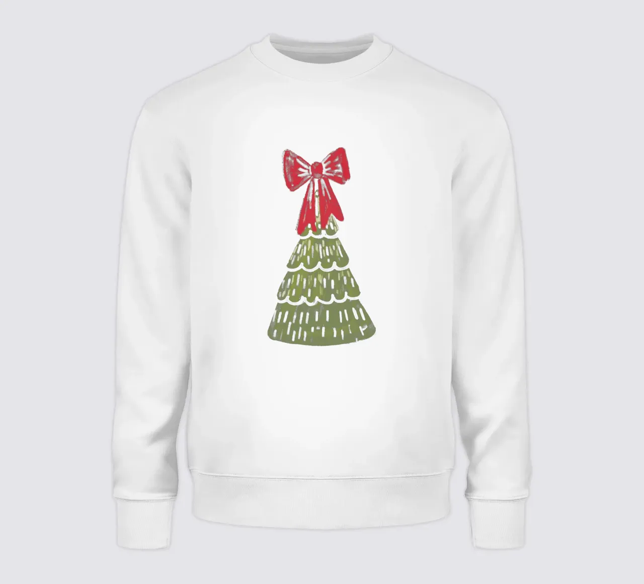 Christmas Pine Tree with red bow felpa da anisillustration