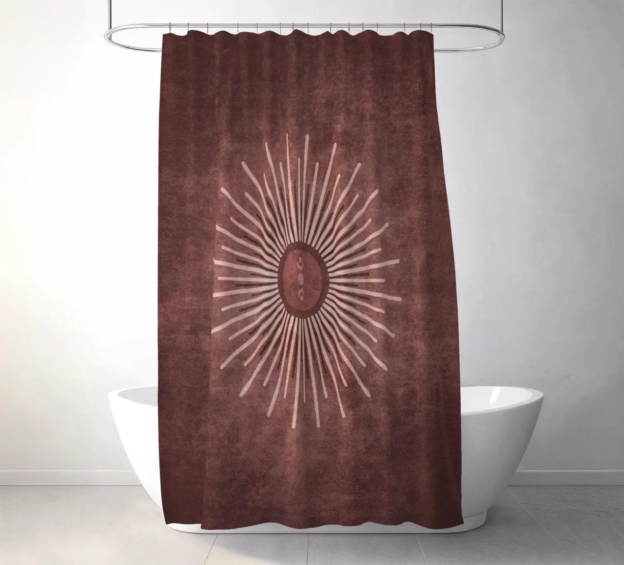 Emel Tunaboylu - Visione del sole mattutino tenda da doccia da The Artcircle
