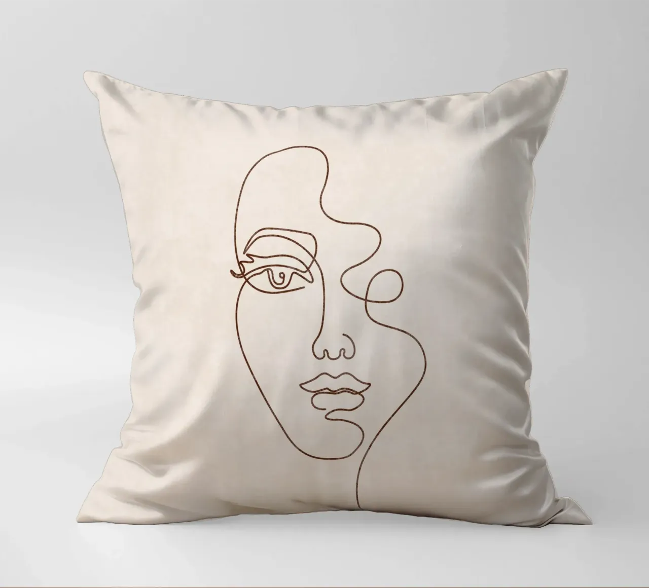 Emel Tunaboylu - Una linea di faccia cuscino da The Artcircle