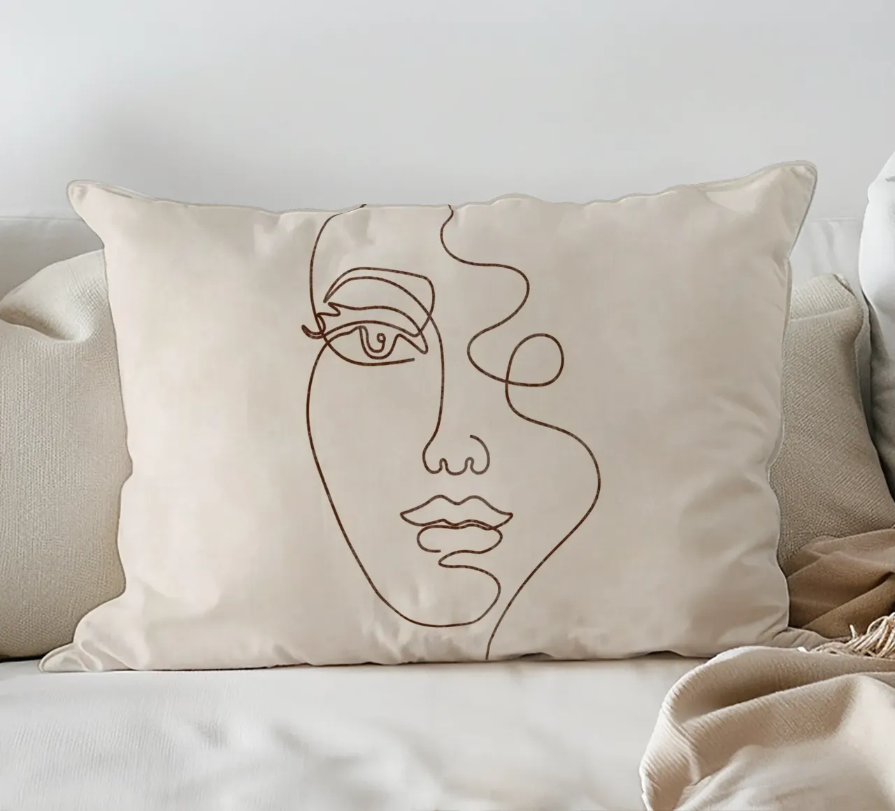 Emel Tunaboylu - Una linea di faccia cuscino da The Artcircle