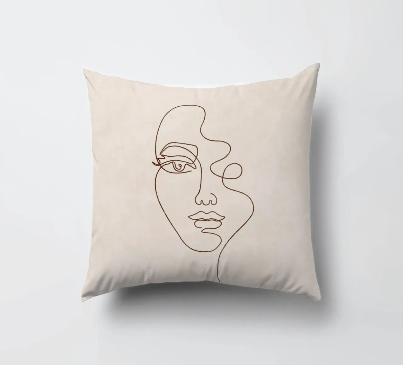 Emel Tunaboylu - Una linea di faccia cuscino da The Artcircle