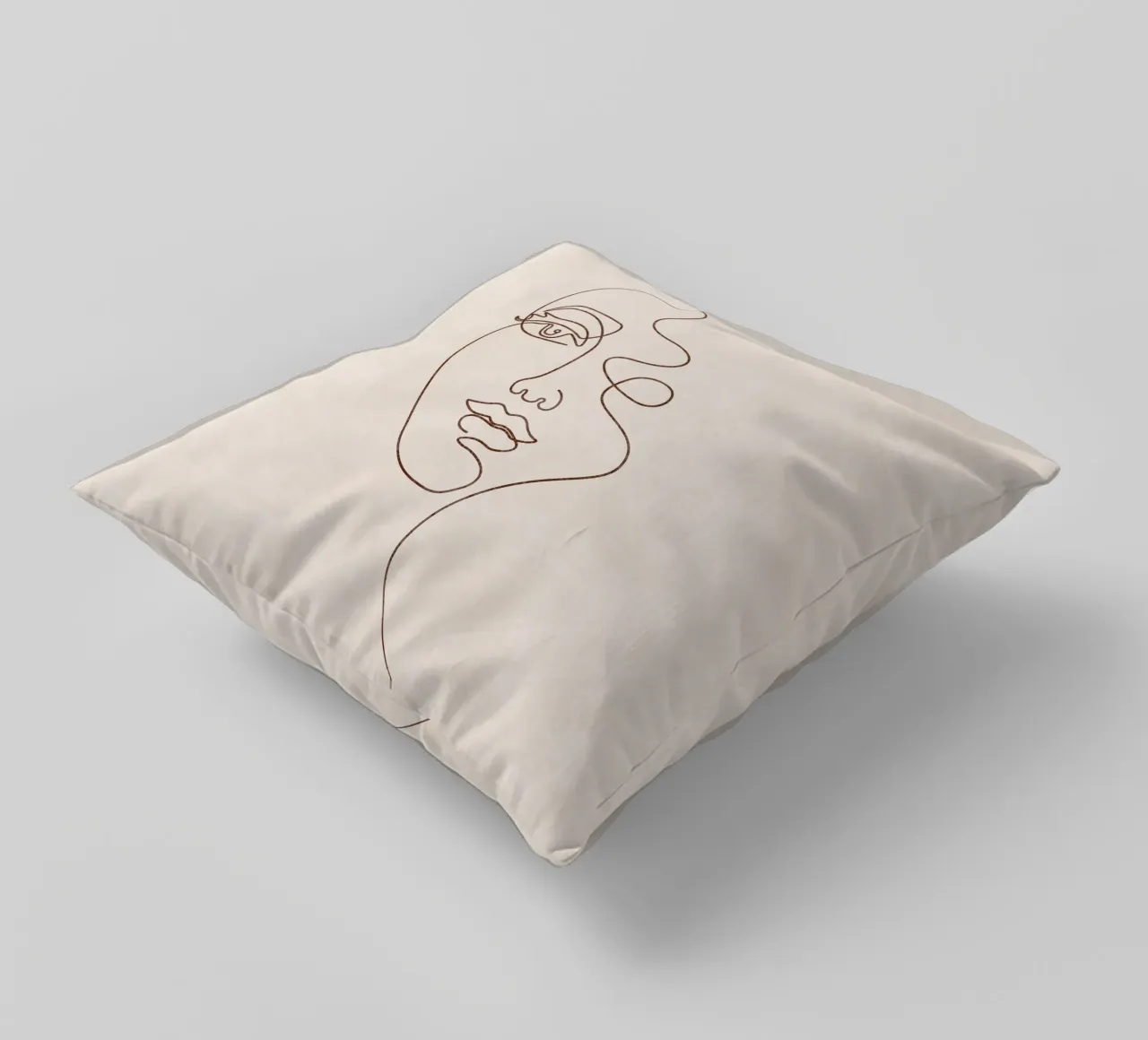 Emel Tunaboylu - Una linea di faccia cuscino da The Artcircle