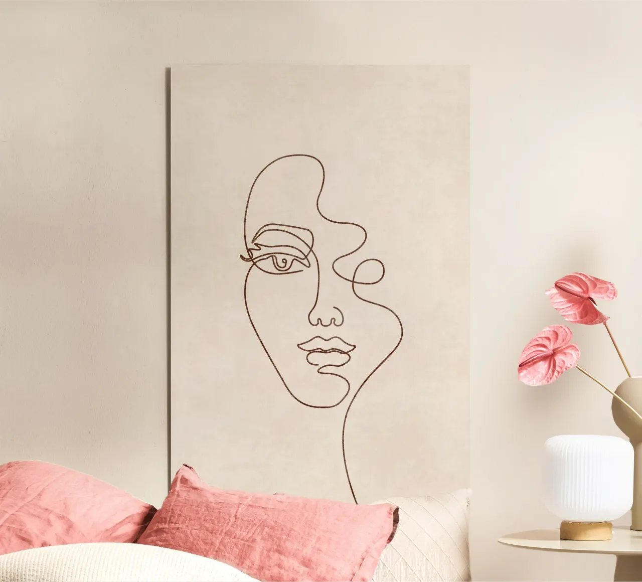 Emel Tunaboylu - Una linea di faccia alluminio dibond da The Artcircle