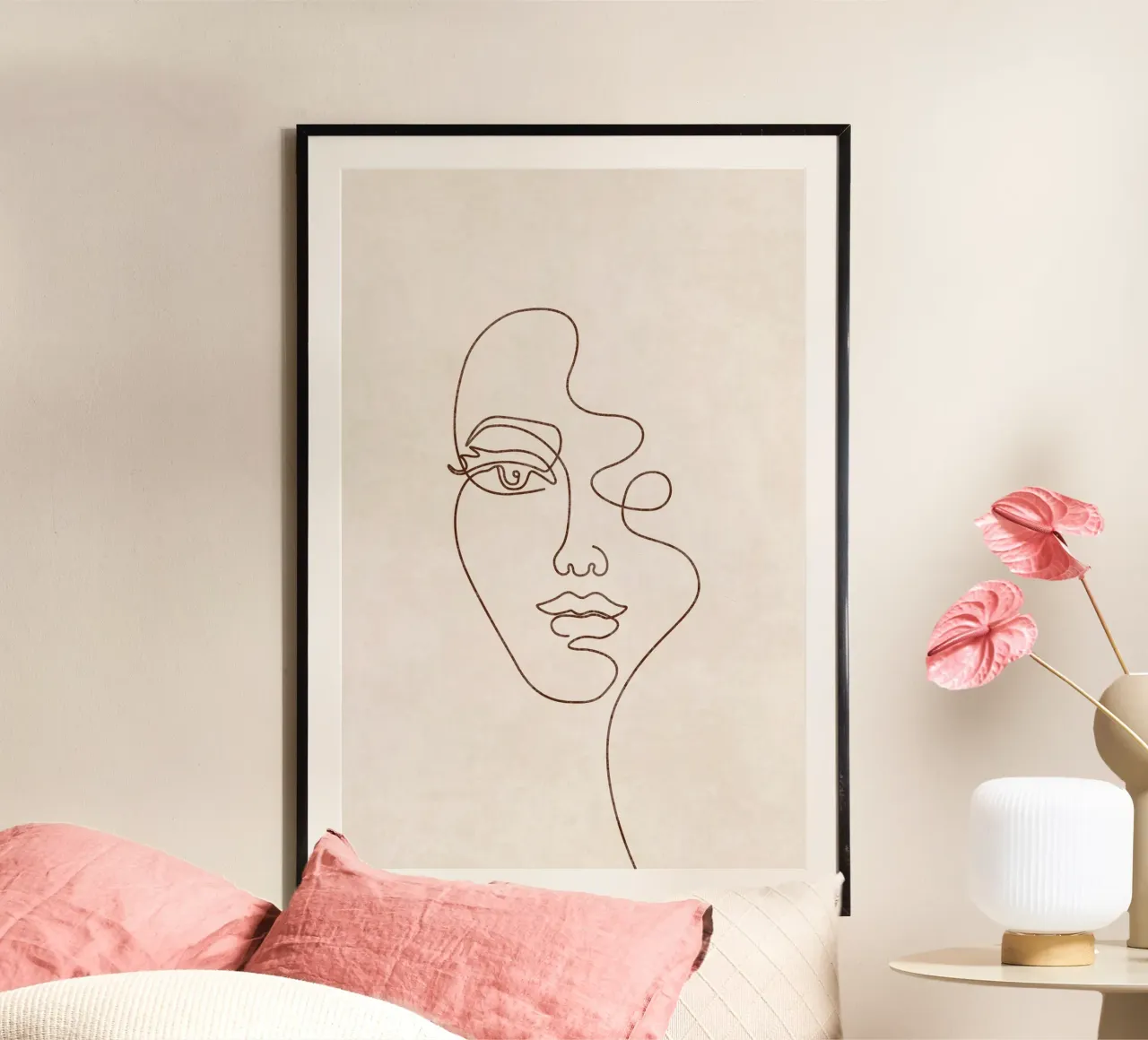 Emel Tunaboylu - Una linea di faccia carta hahnemühle da The Artcircle