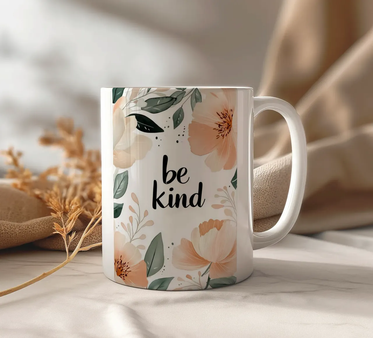 Be Kind (Version 1) mug en céramique de treechild