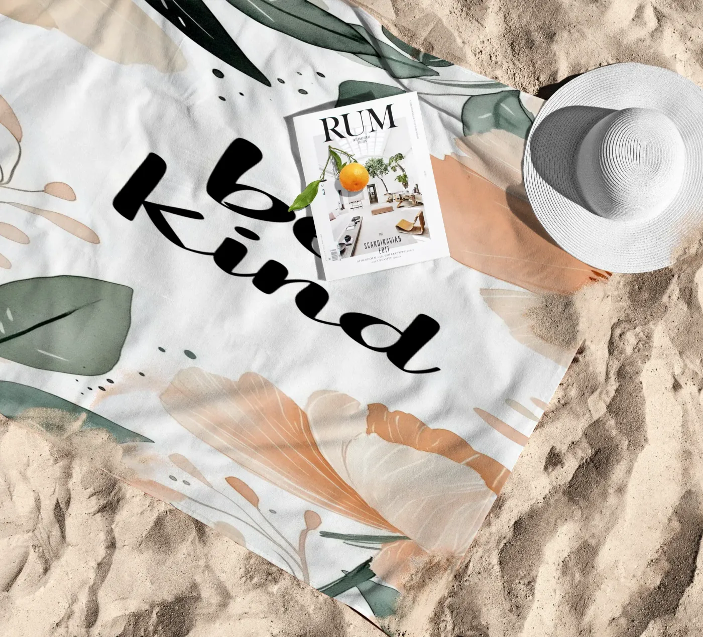 Be Kind (Version 1) beach towel by treechild