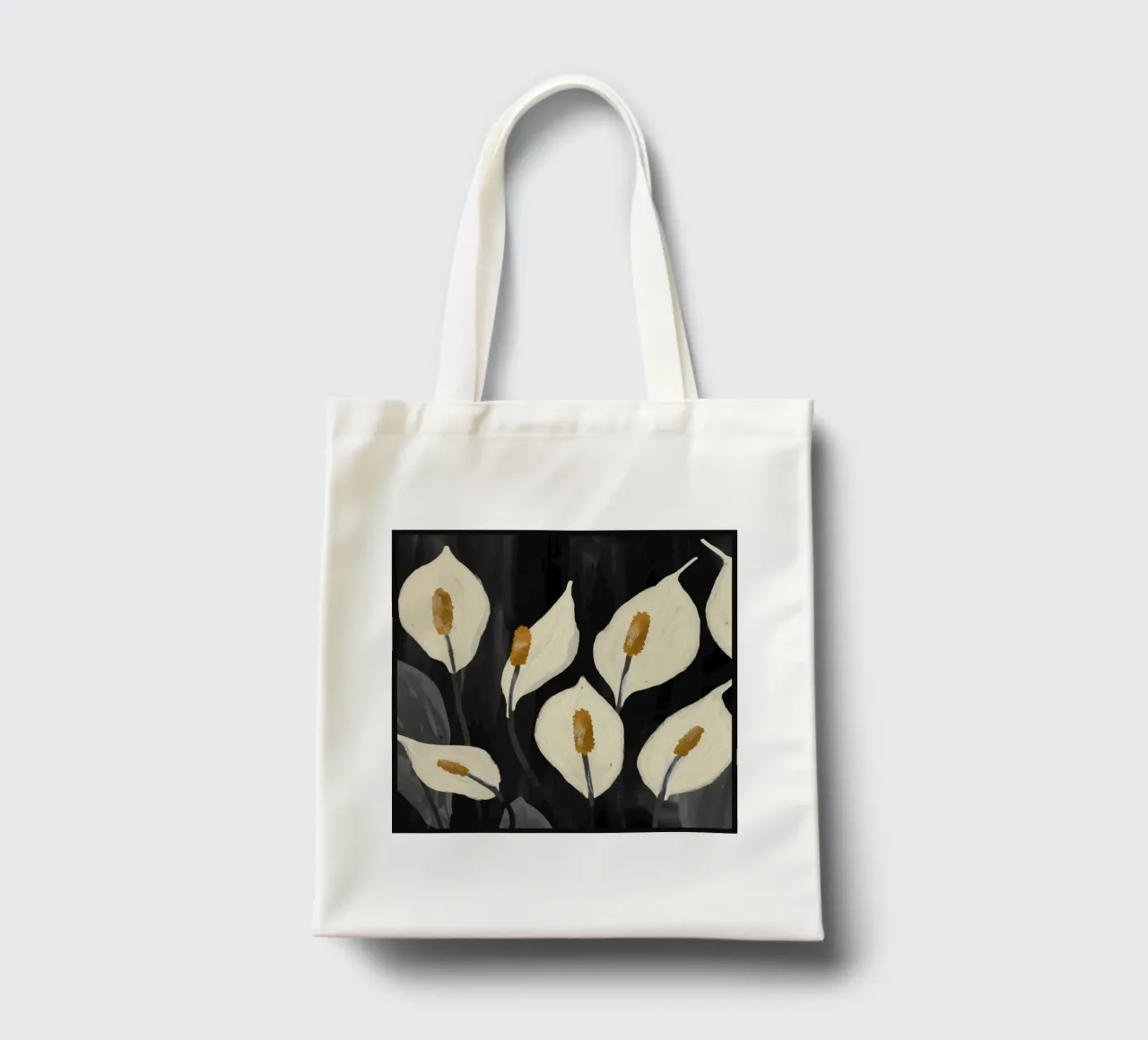 Gigli di Calla bianchi 6 borsa in juta da ThingDesign