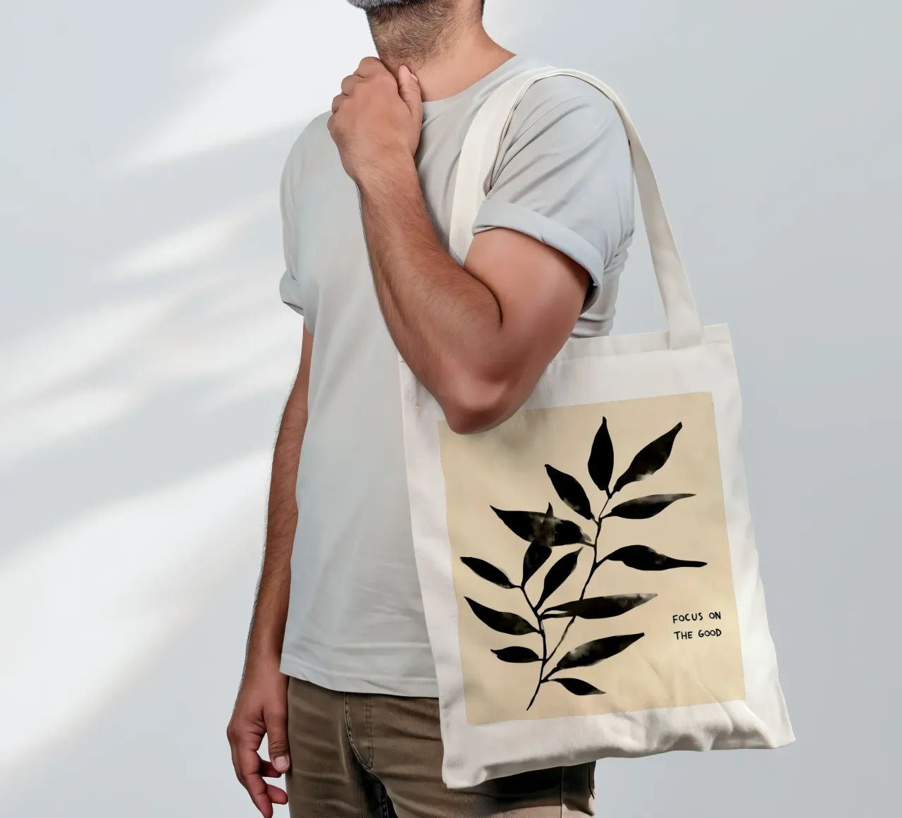 Focus On The Good borsa in juta da treechild