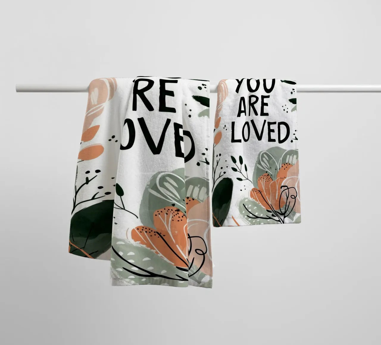 You Are Loved No 2 towel by treechild