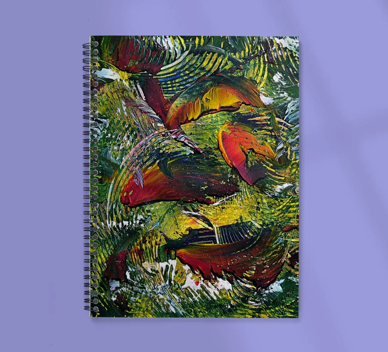 IDEAL GIFT 45 spiral notebook by Thierry Vobmann Abstract painting
