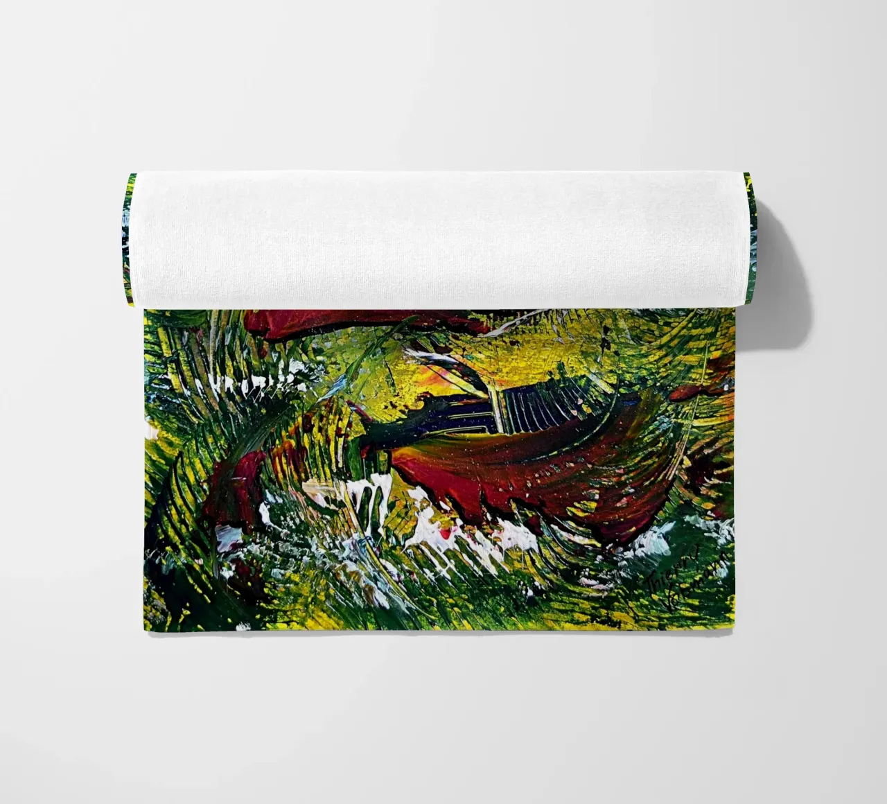 IDEAL GIFT 45 beach towel by Thierry Vobmann Abstract painting