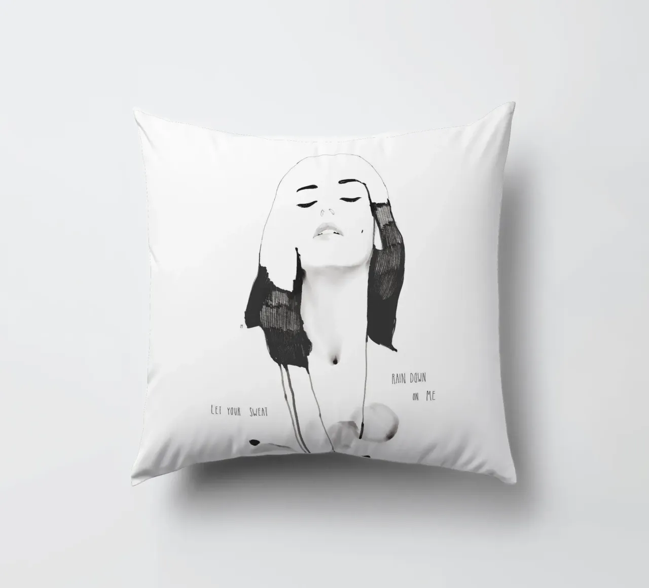 Let Your Sweat Rain Down On me cuscino da Manuel Rebollo