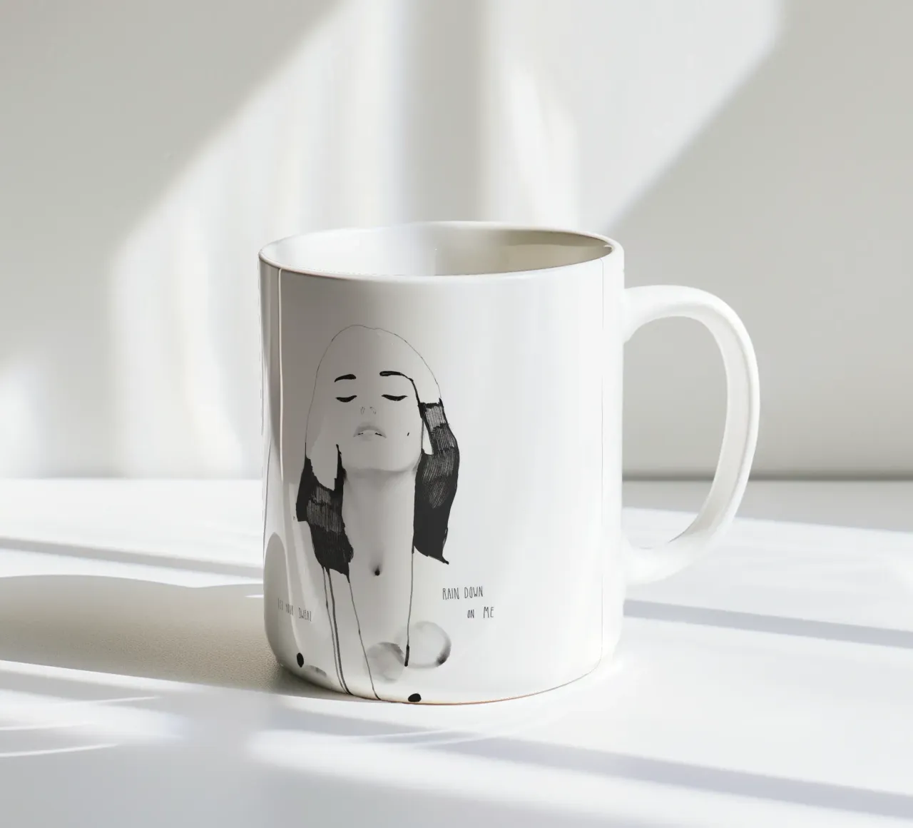 Let Your Sweat Rain Down On me tazza in ceramica da Manuel Rebollo