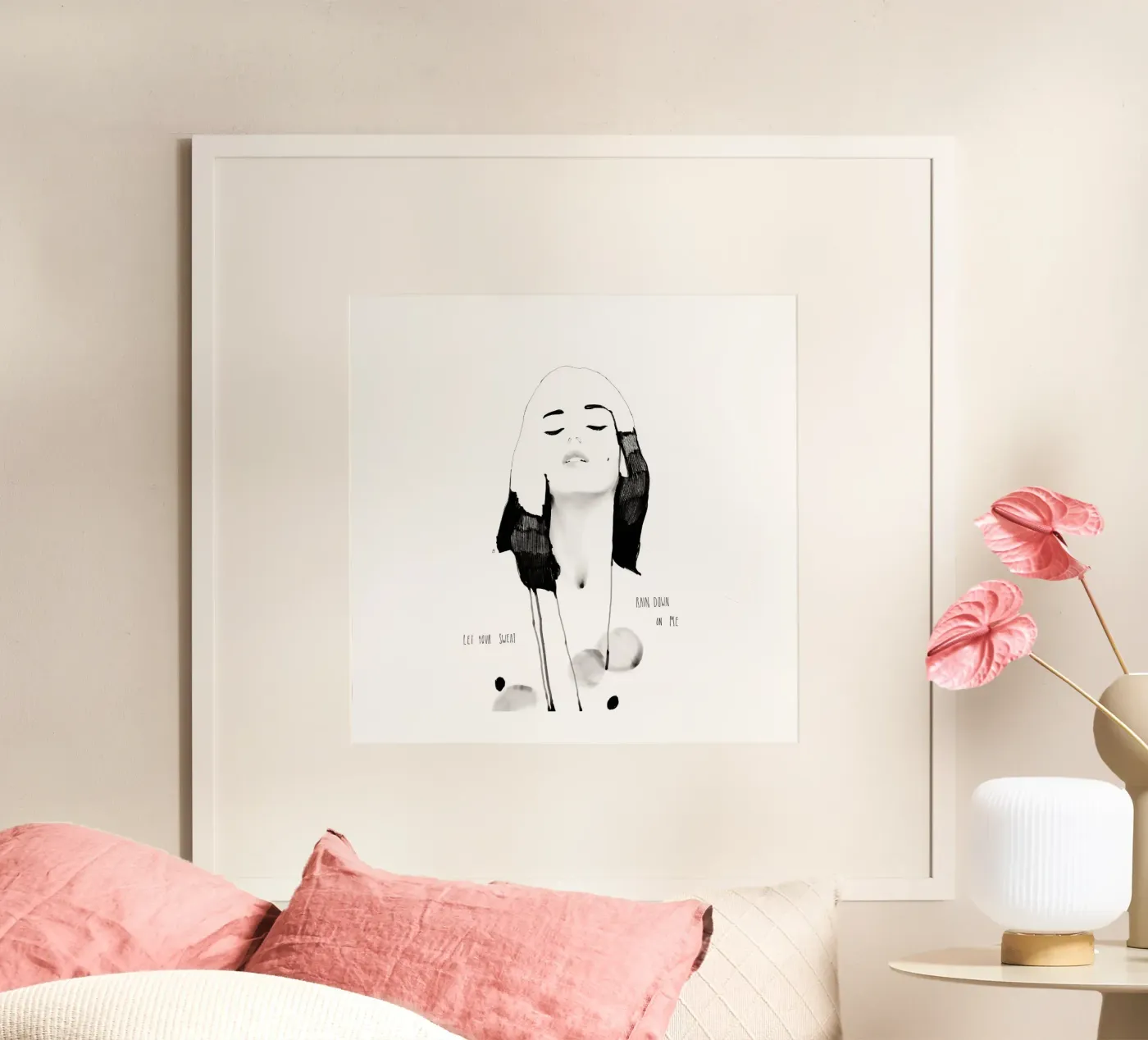 Let Your Sweat Rain Down On me Poster von Manuel Rebollo