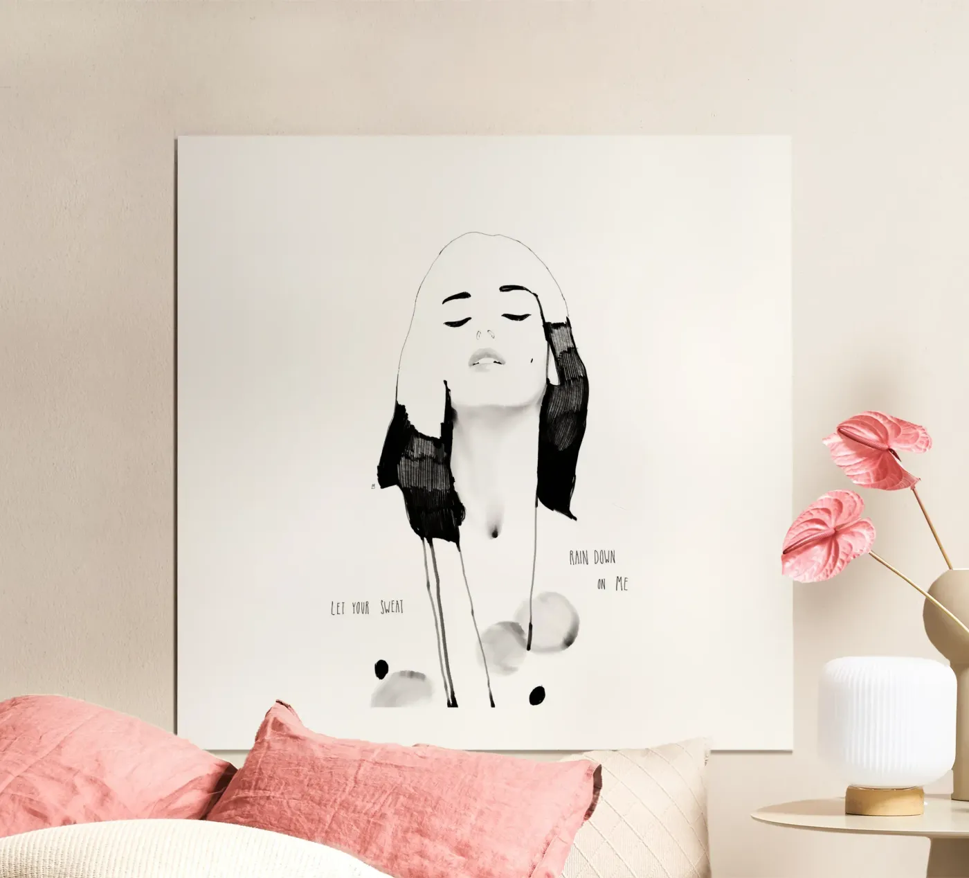 Let Your Sweat Rain Down On me Poster von Manuel Rebollo