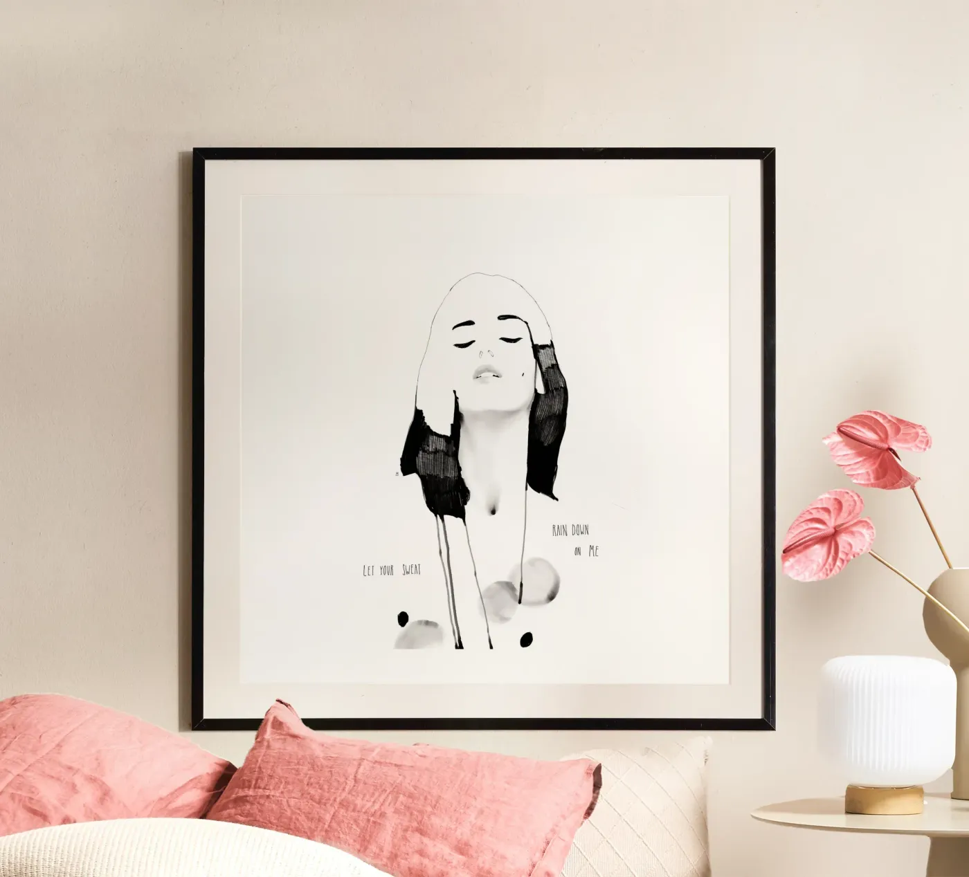Let Your Sweat Rain Down On me Poster von Manuel Rebollo
