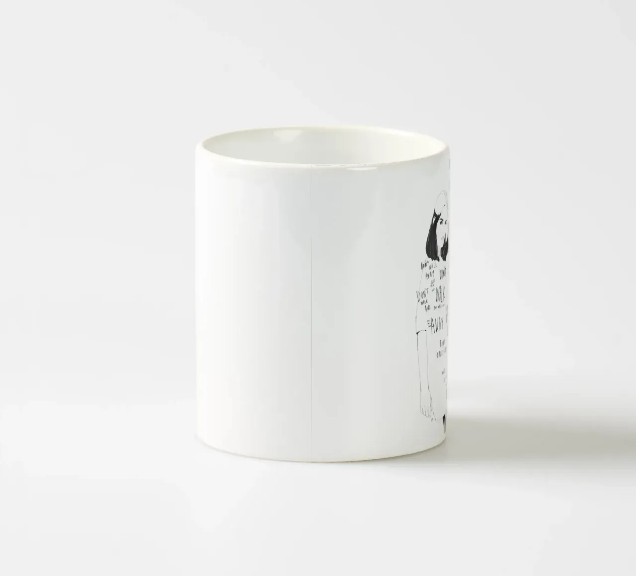 Don't Walk Away tazza in ceramica da Manuel Rebollo