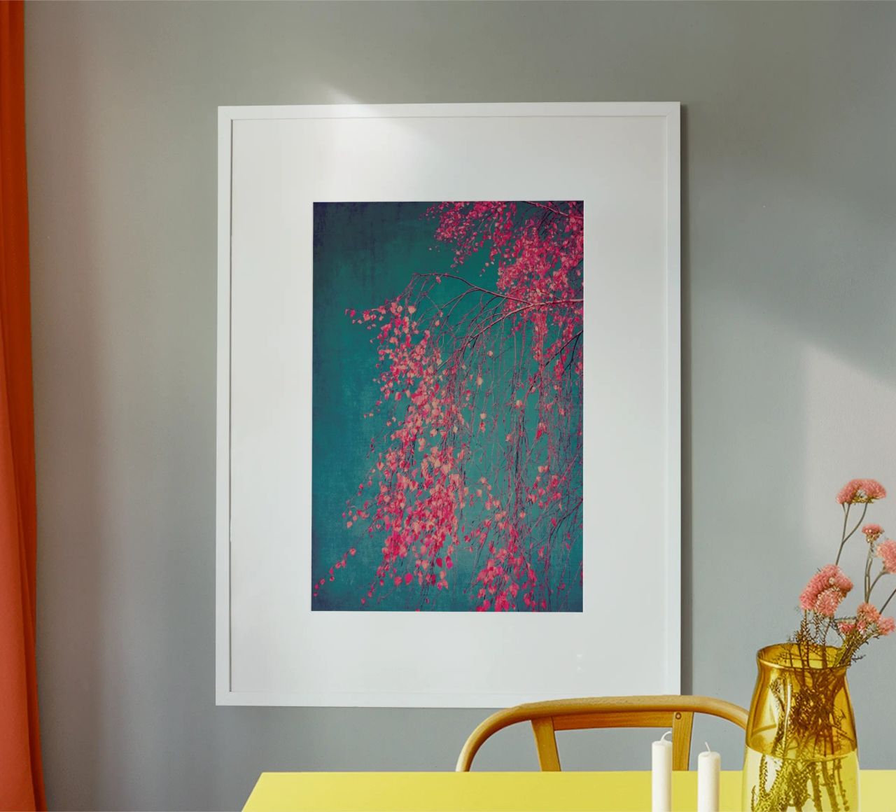 Baum - Birke Flüstern von Rosa Poster von Ingrid Beddoes
