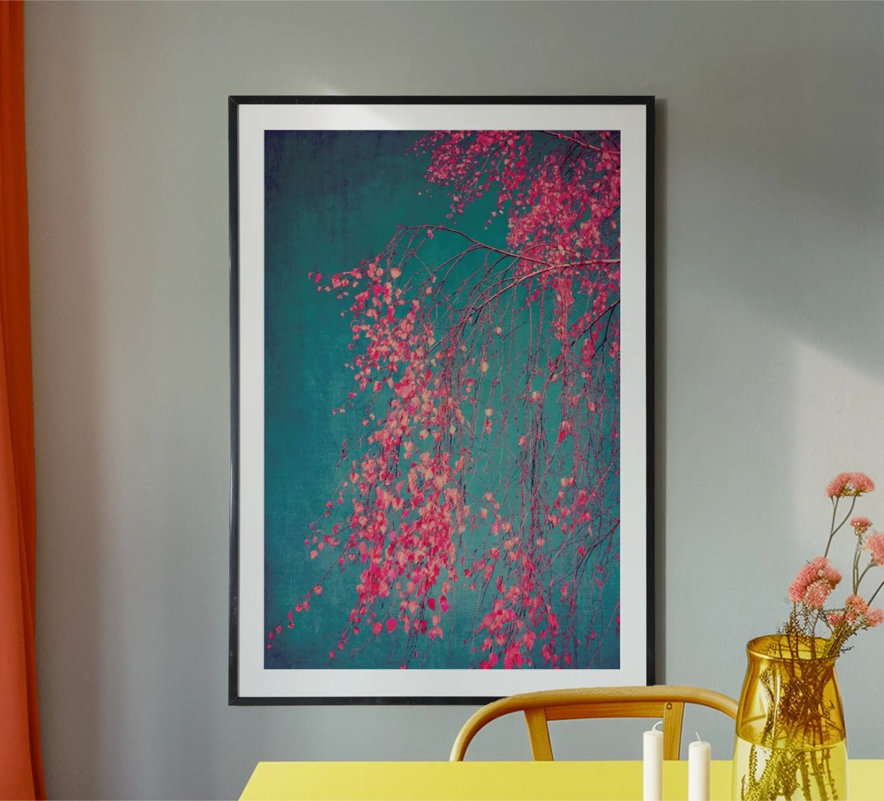 Baum - Birke Flüstern von Rosa Poster von Ingrid Beddoes