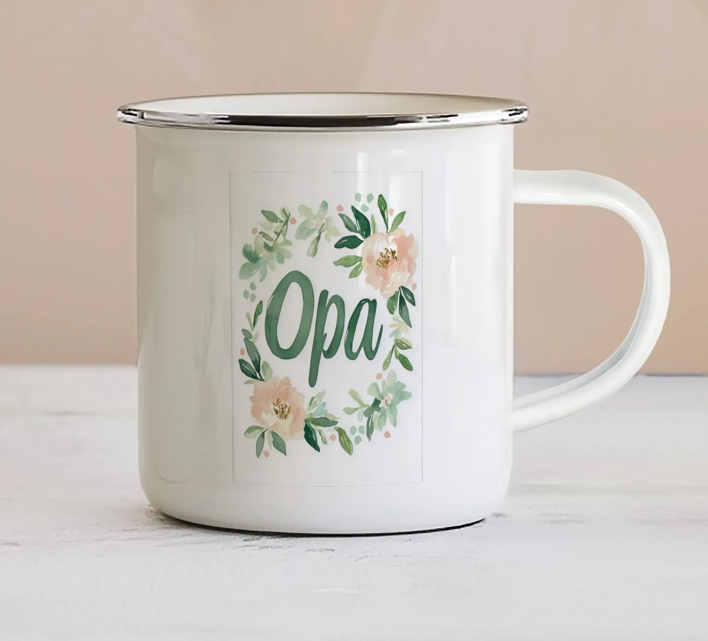 Opa (Version 2) emaille mok van treechild