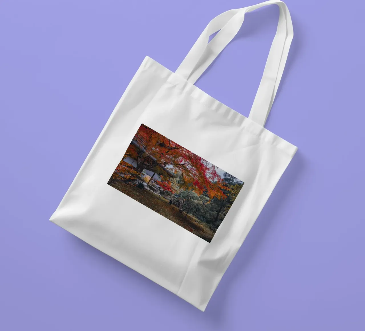 Autumn Temple in Kyoto, Japan borsa in juta da Marcel Bisig