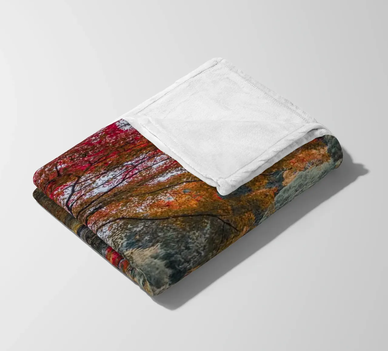 Autumn Temple in Kyoto, Japan fleece blanket by Marcel Bisig