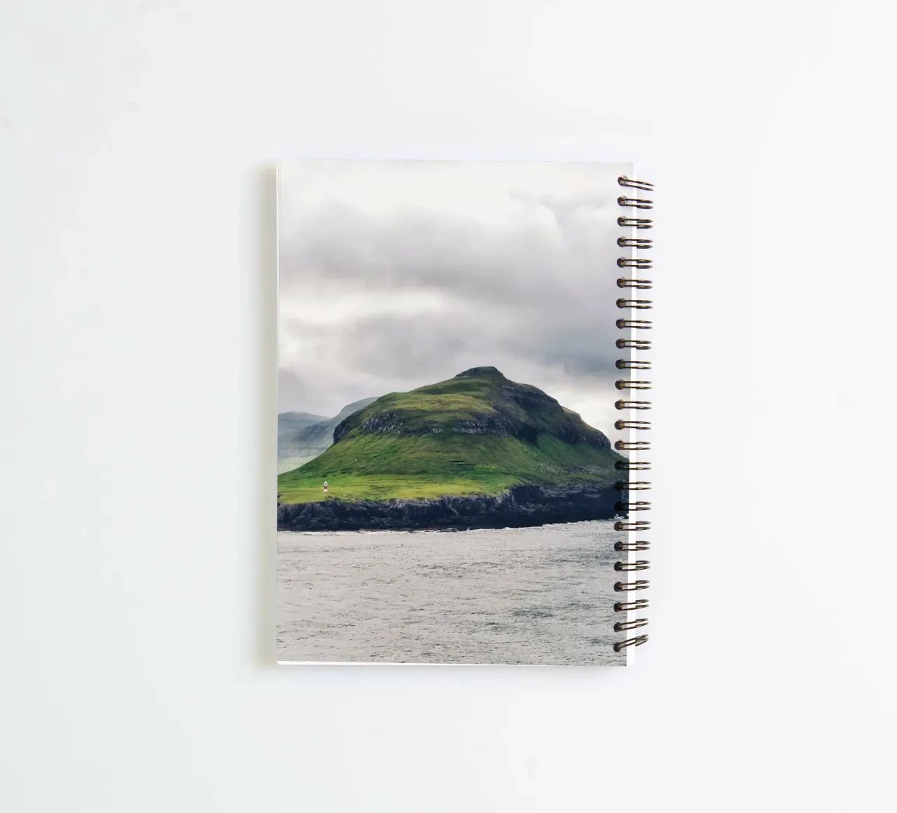 Faroes #04: discover solitude - faroe islands lighthouse spiral notebook by zenitt