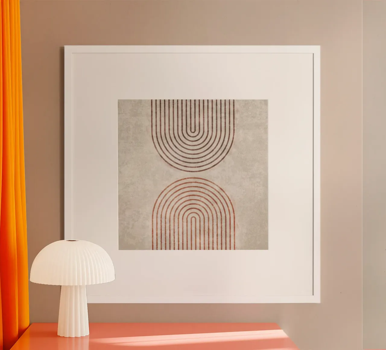 Emel Tunaboylu - Porta dell'arcobaleno poster con telaio in plastica da The Artcircle