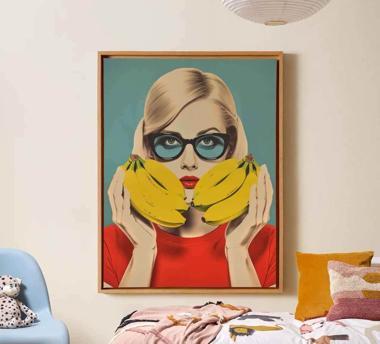Retro keukenposter met knipoog canvas met Baklijst van Autofocus