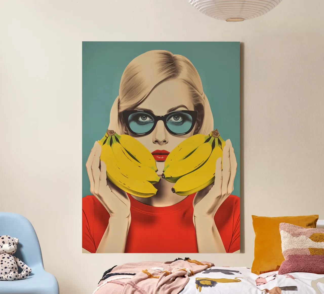 Retro keukenposter met knipoog canvas met Baklijst van Autofocus