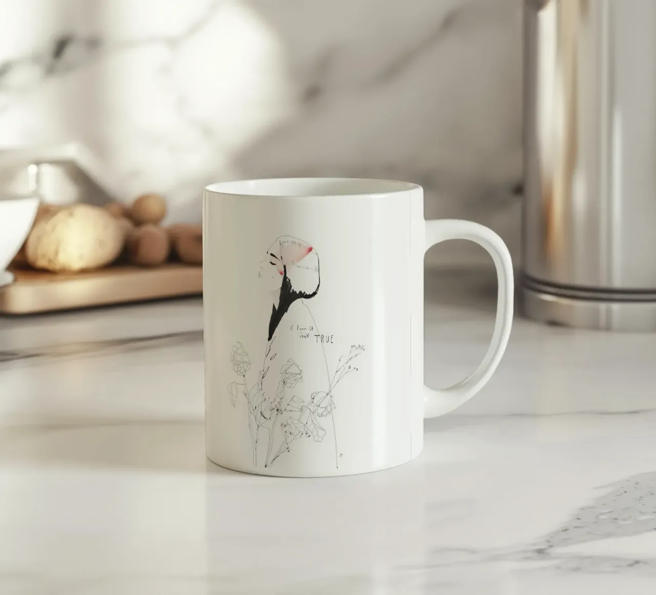 I Know It Isn't True tazza in ceramica da Manuel Rebollo