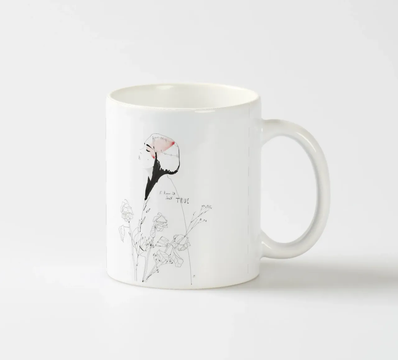 I Know It Isn't True tazza in ceramica da Manuel Rebollo
