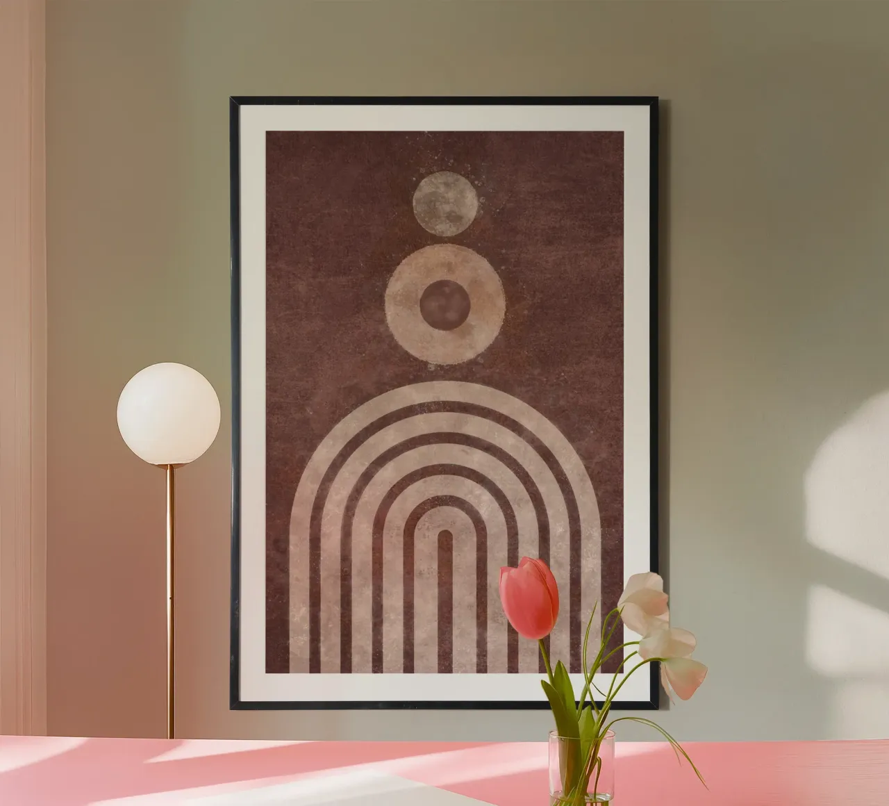 Emel Tunaboylu - Porta dell'arcobaleno Visne poster con telaio in plastica da The Artcircle