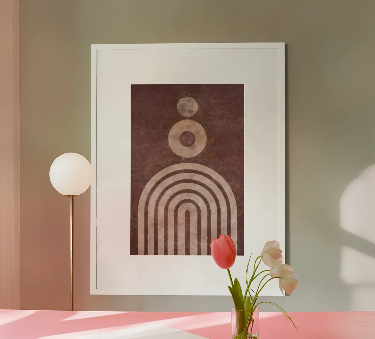 Emel Tunaboylu - Porta dell'arcobaleno Visne poster con telaio in plastica da The Artcircle