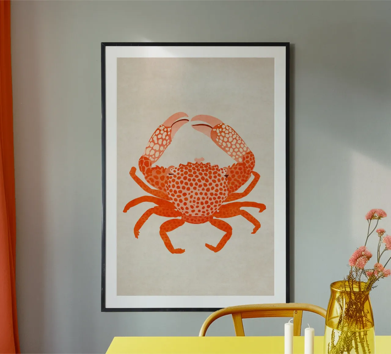 Emel Tunaboylu - Granchio rosso carta hahnemühle da The Artcircle