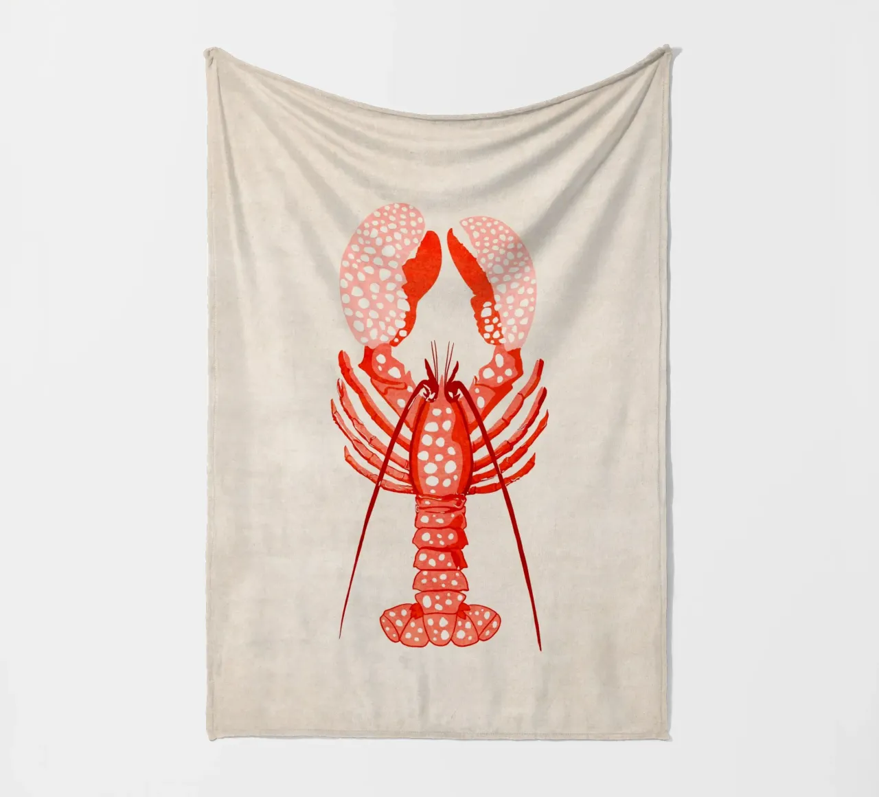 Emel Tunaboylu - Gambero Rosso coperta in pile da The Artcircle