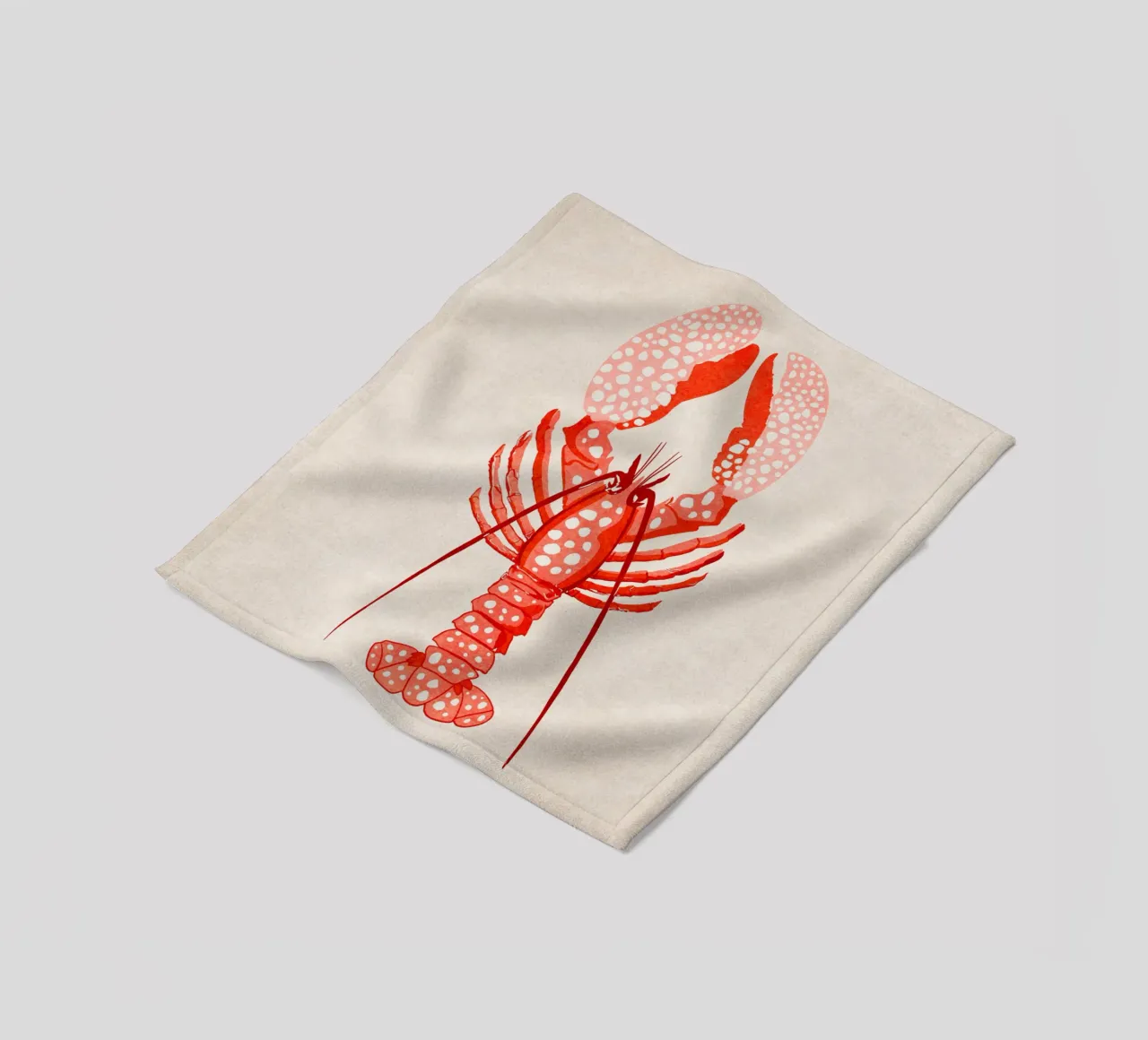 Emel Tunaboylu - Gambero Rosso coperta in pile da The Artcircle