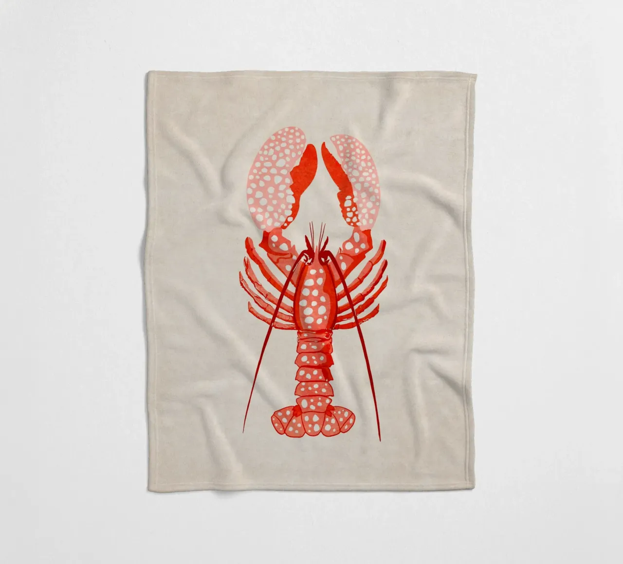 Emel Tunaboylu - Gambero Rosso coperta in pile da The Artcircle
