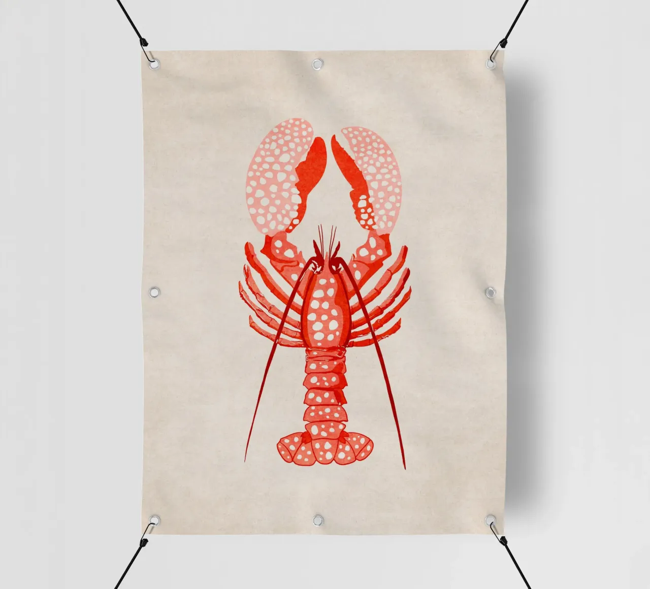Emel Tunaboylu - Gambero Rosso telo in pvc da The Artcircle