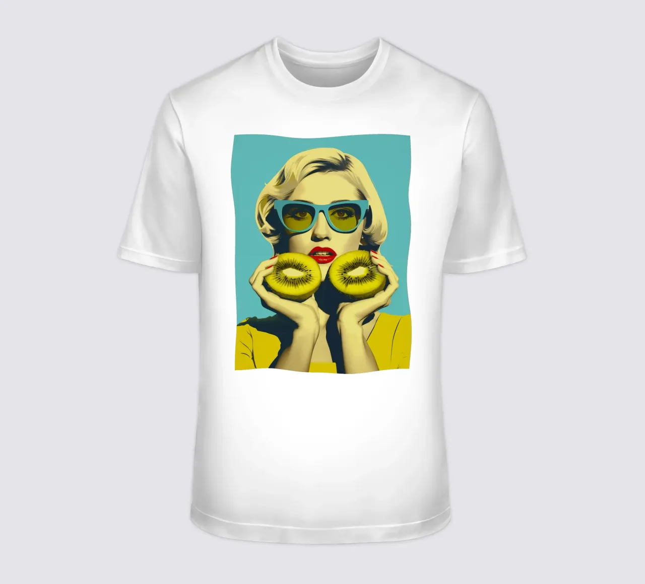 Kiwi Girl | Poster di cucina in stile diner anni '50 t-shirt da Autofocus