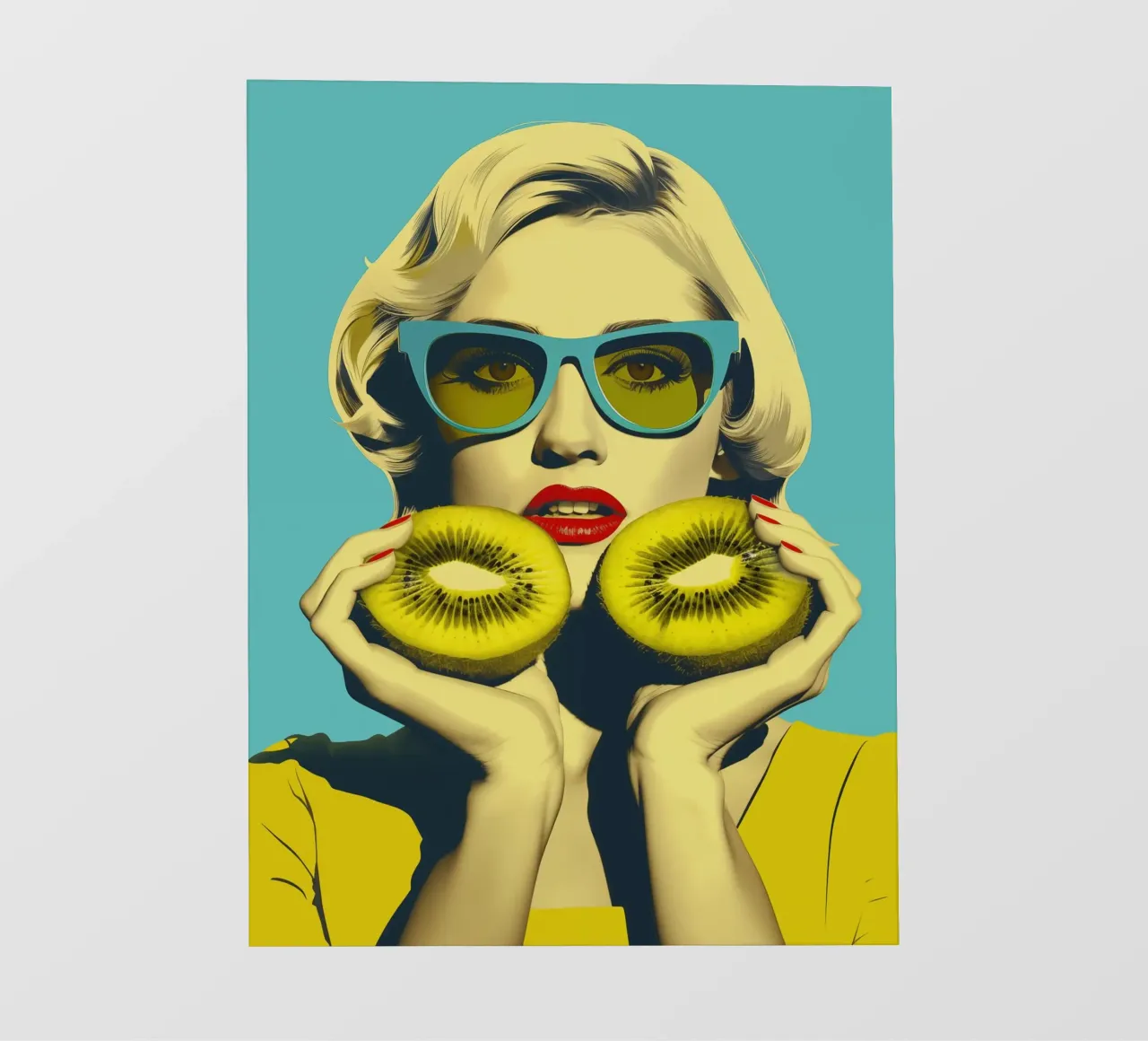 Kiwi Girl | Poster di cucina in stile diner anni '50 pellicola backlit da Autofocus