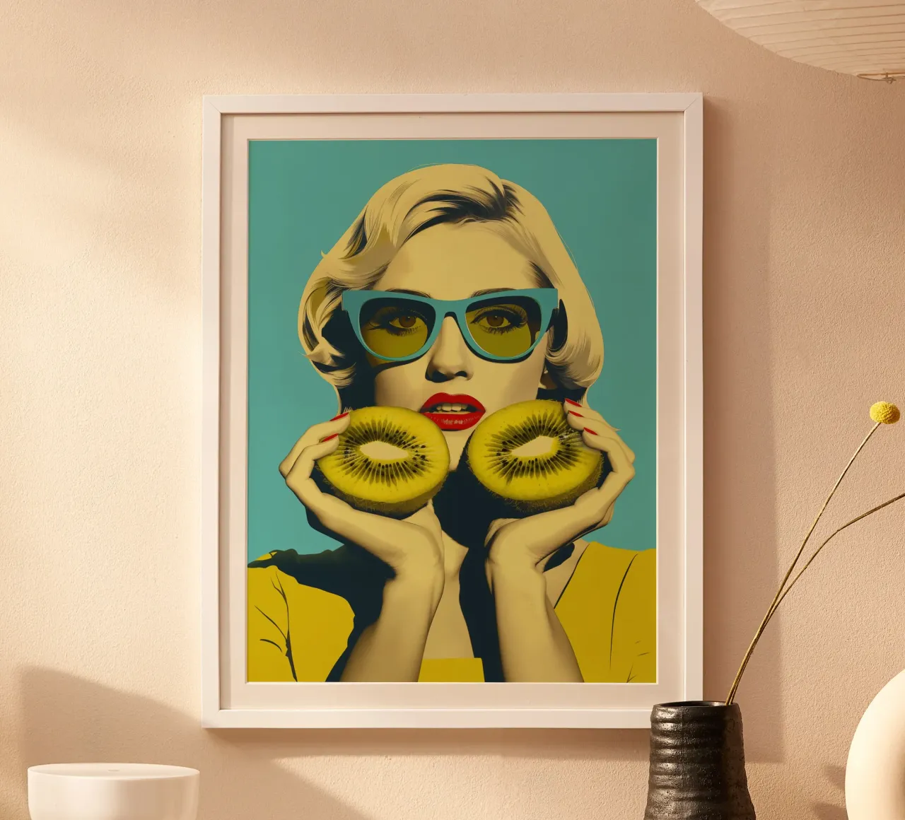 Kiwi Girl | Poster di cucina in stile diner anni '50 carta hahnemühle da Autofocus