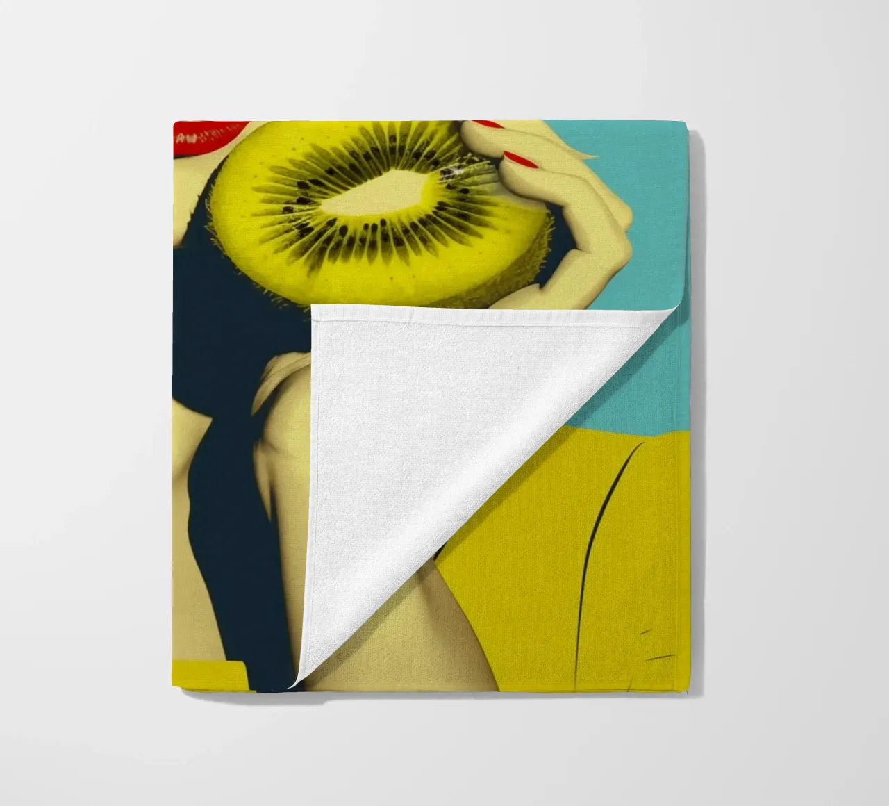 Kiwi Girl | Poster di cucina in stile diner anni '50 telo mare da Autofocus