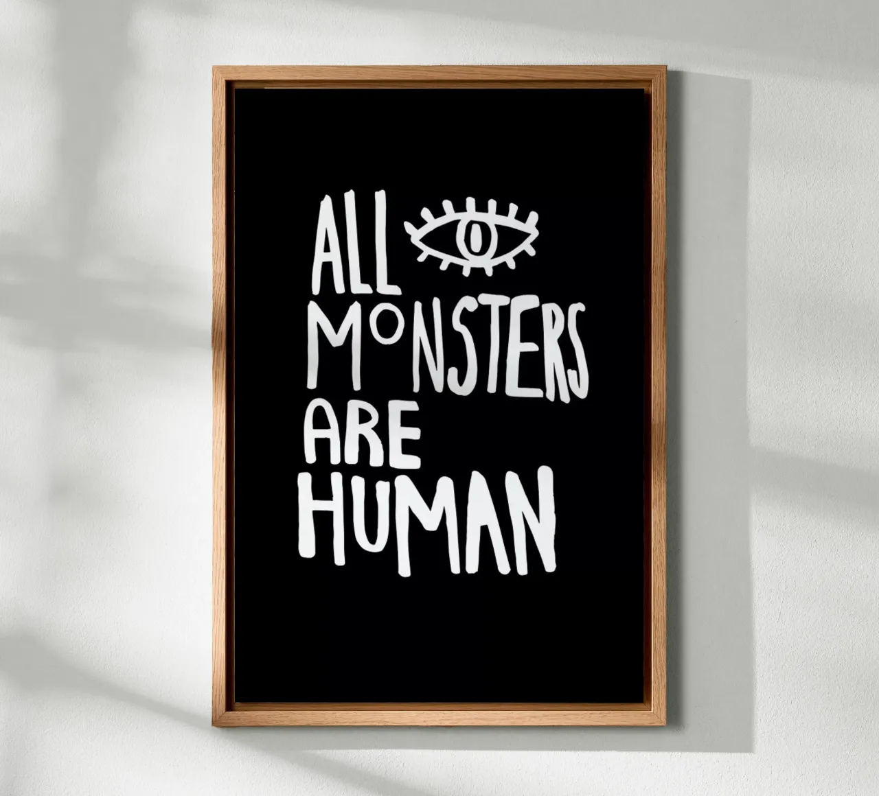 All Monsters Are Human tela con Cornice a cassetta da Vasare Nar