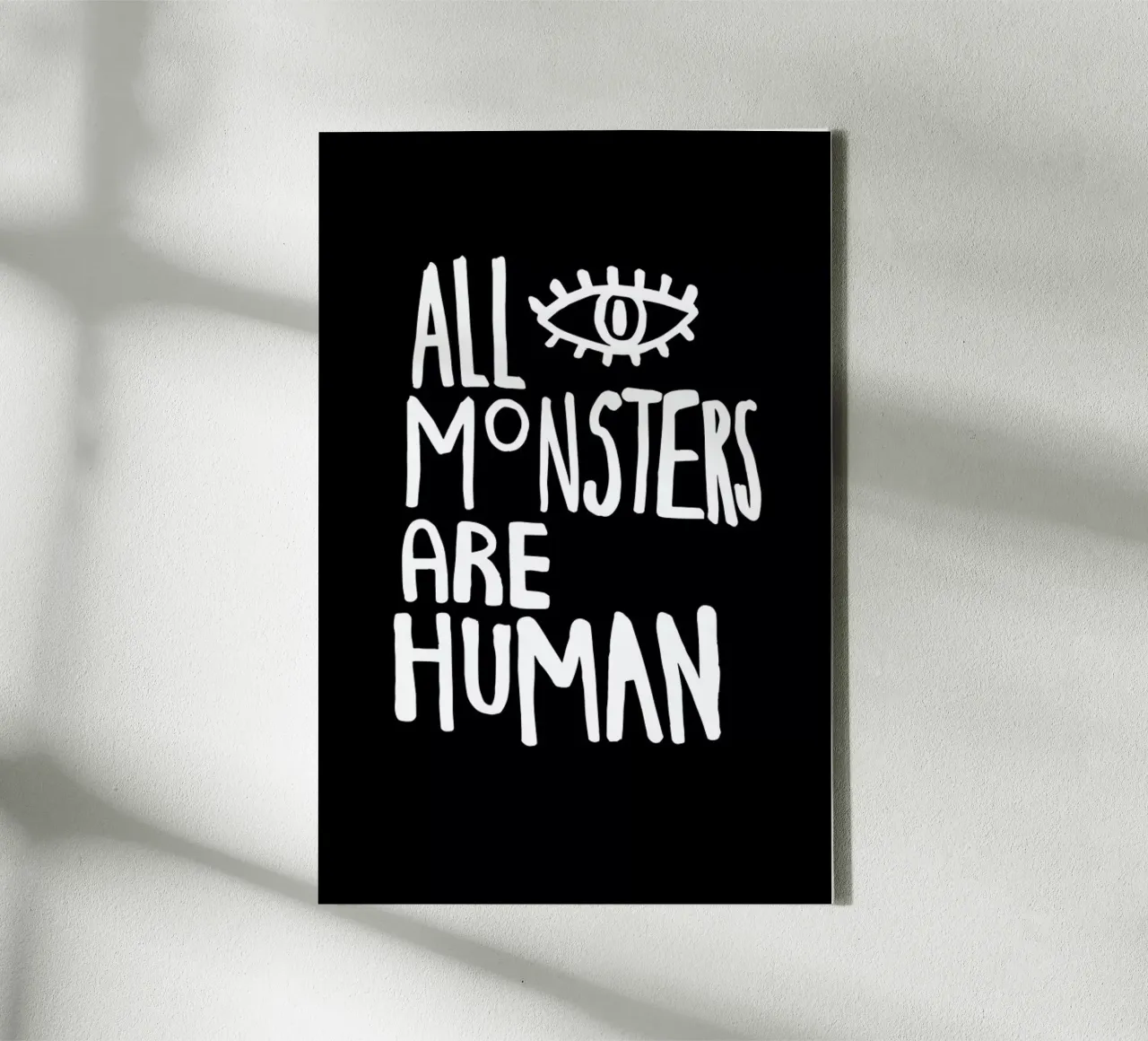 All Monsters Are Human tela con Cornice a cassetta da Vasare Nar